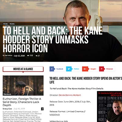 TO HELL AND BACK: THE KANE HODDER STORY OPENS ON ACTOR’S HARROWING LIFE